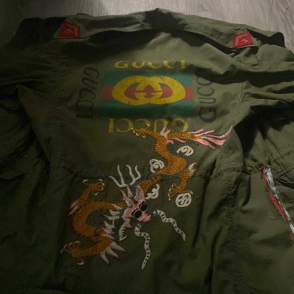 Gucci Green Dragon Field Jacket